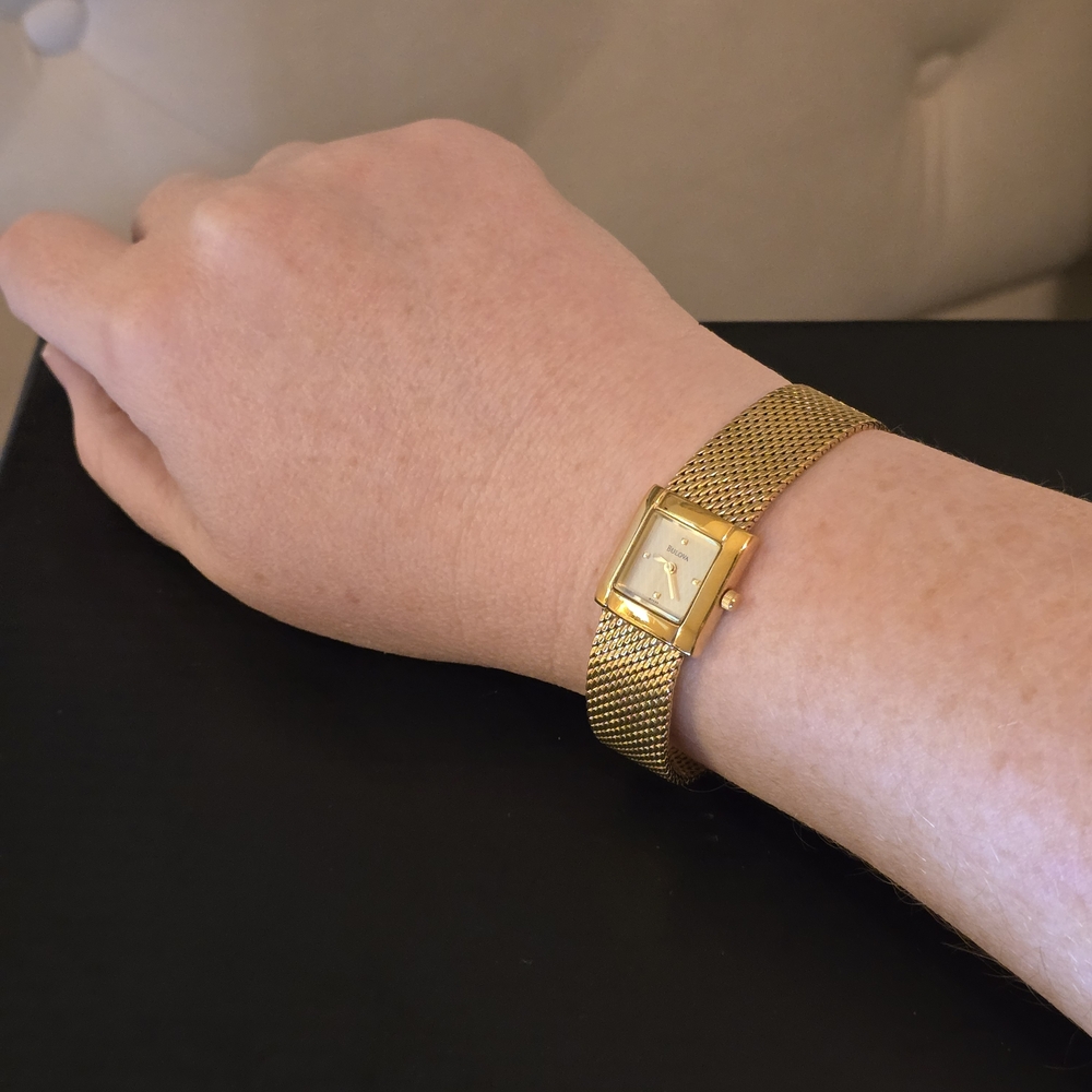 Bulova Gold Mesh Watch - Picture 8 of 8